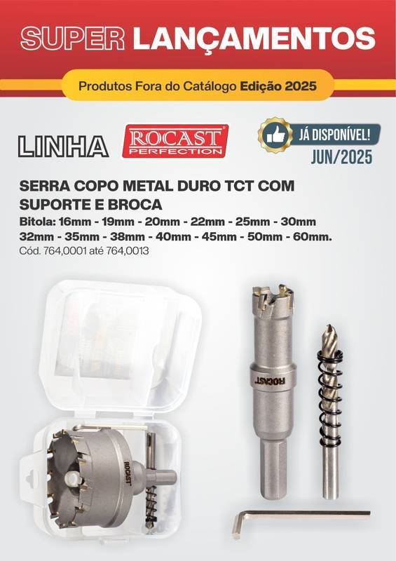 Serra Copo Metal Duro Tct C/ Suporte e Broca 32MM