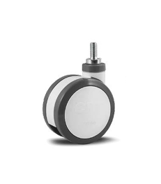 CPTE.04.PU (0009)  Roda Cpt 100MM PU C/ Espiga - Branca (0009)