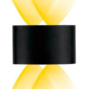 Arandela LED Preta de Parede Externa/Interna 4W 4000K - Bivolt
