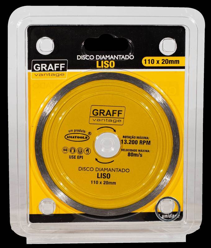 Disco Diamantado Liso Graff Vantage 110 X 20 MM Liso