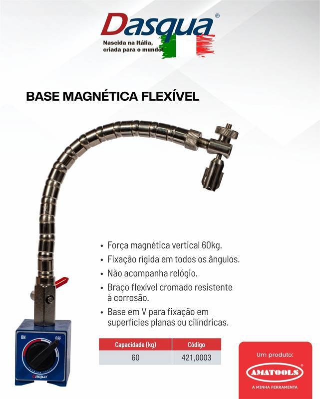 Dasqua Base Magnética Flexível 60 KG 7611-1015