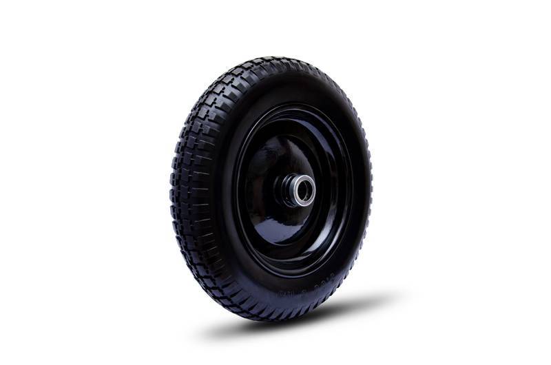 R.3.00-8.PM.R (4818) Roda PU Macico 300-8 com Bucha e Rolete 1 (4818)