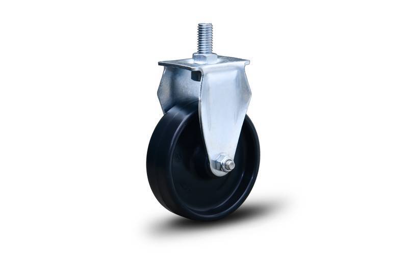 FLE.412.PP.FP (3581) Rod.fixo 100MM Instit.c/Esp.e Roda PP-FP-Preta (3581)