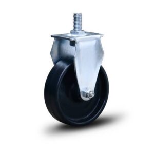 FLE.312.PP.FP (3113)  Rod.fixo 75MM Instit.c/Esp.e Roda PP-PRETA-FP(3113)