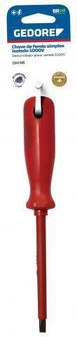 150NR-1/4" X 6" Chave de Fenda Simples Isolada C/Cartela