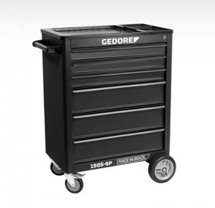 1585-9P Carro para Ferramentas com 9 Gavetas - Preto