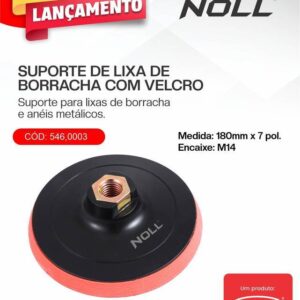 Suporte de Lixa de Borracha C/Velcro M14 X 180 MM - 7"