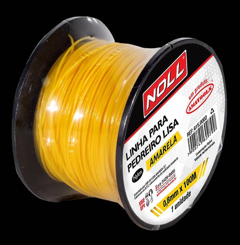Linha P/Pedreiro Lisa Amarela 0,8 MM X 100 M Nylon