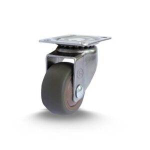 GLP.2.1/2.PER.E (8851)  ROD.GIR.63MM Cromado Placa Roda Per.rol.esf.- Marrom (8851)