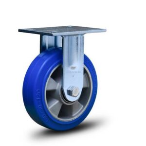 FCS.52.APA.E (5185)  Rod.fixo 125MM C/PL e Roda PU Elast.alum.esf-Azul  (5185)