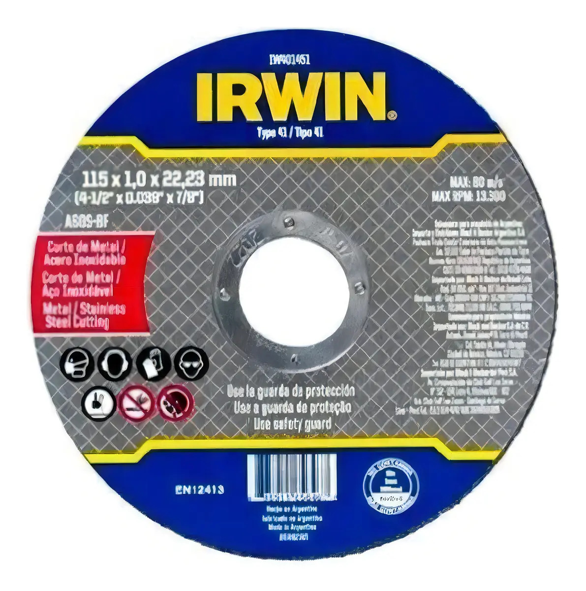 DISCO DE CORTE FINO - METAL / INOX 9" X 2,0MM X 7/8"