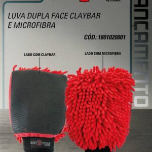 Luva Dupla Face Claybar e Microfibra