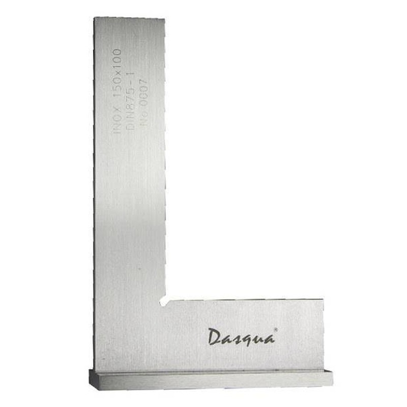 Dasqua Esquadro de Aço INOX C/Base Classe 0 200 X 130 MM 9210-4125