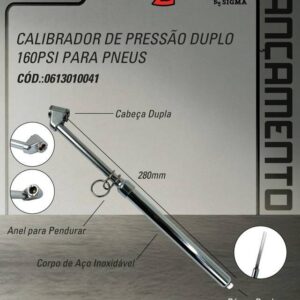 Calibrador de Pressao Duplo 160PSI para Pneus