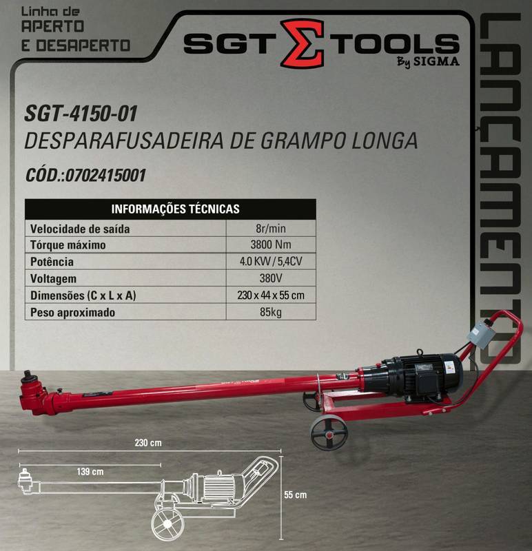 SGT-4150-01 - Desparafusadeira de Grampo Longa