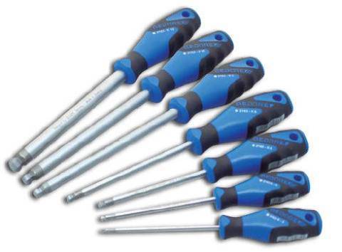 2163BK-7M Jogo Chave Hexagonal Abaulada com Cabo 3 a 12