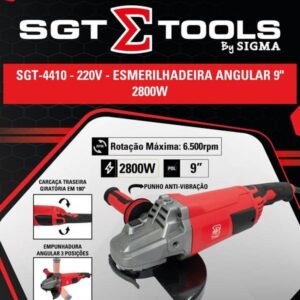 SGT-4410 - 220V - Esmerilhadeira Angular 9" - 2800W