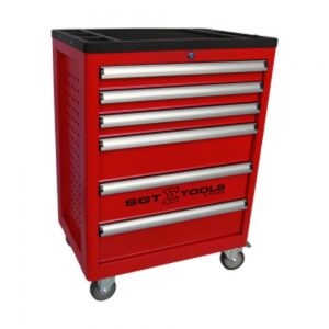 Carrinho de Ferramentas 6 Gavetas Vermelho