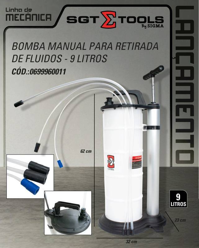 Bomba Manual para Retirada de Fluidos - 9 Litros