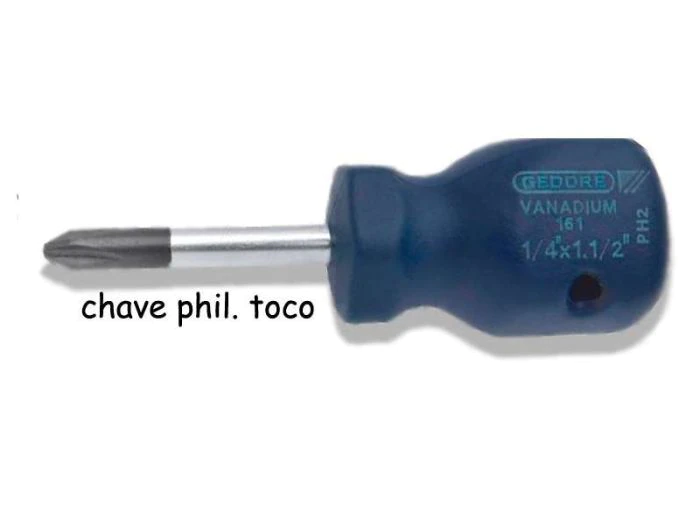 161- 3/16" X 1.1/2" PH1 Chave de Fenda (Toco) Ccartela
