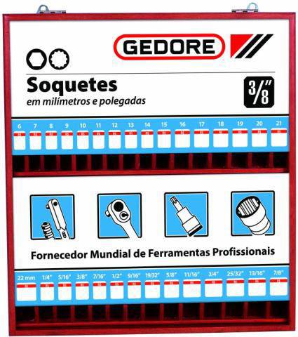 30EM/EP Expositor Soquete Encaixe 3/8"