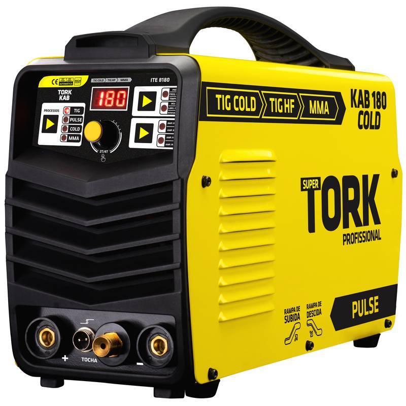 TIG Cold + TIG HF + Mma - Inversor 180 Amperes
