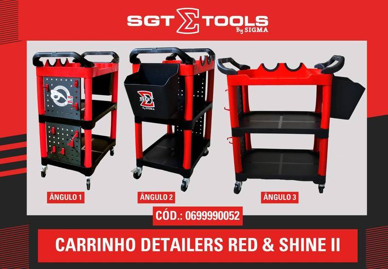 CARRINHO DETAILERS RED & SHINE II