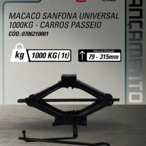 Macaco Tipo Sanfona Universal 1000KG - Carros Passeio