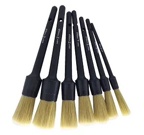 KIT 7 Pinceis Cerdas Naturais - Detalhamento Externo