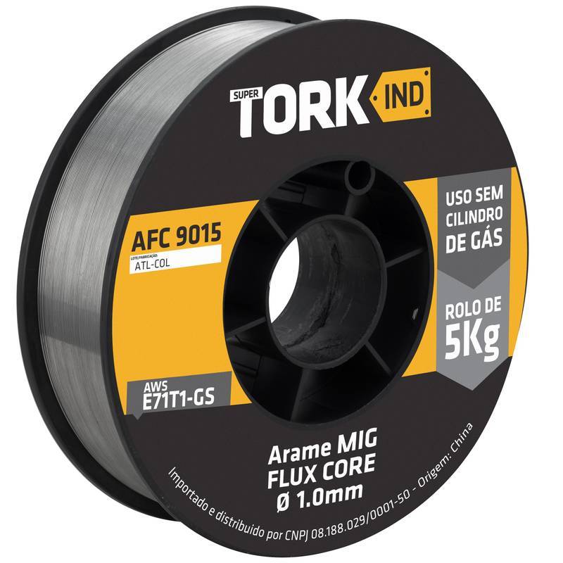 ARAME MIG FLUX CORED 1,0mm - 5 KG - E71T1-GS