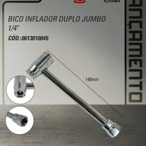 Bico Inflador Duplo Jumbo 1/4"