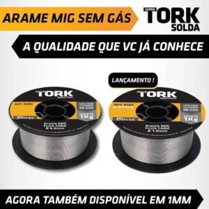 ARAME MIG FLUX CORED 1,0mm - 1 KG - E71T1-GS