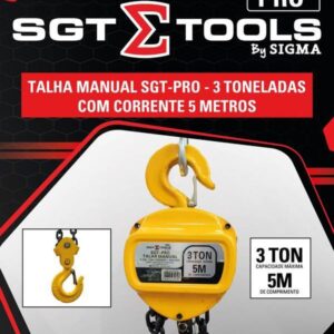 Talha Manual Sgt-Pro - 3 Toneladas com Corrente 5 Metros