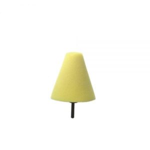 Cone de Polimento de Rodas e Cantos 80MM (Eixo 6MM)- Amarelo - Medio
