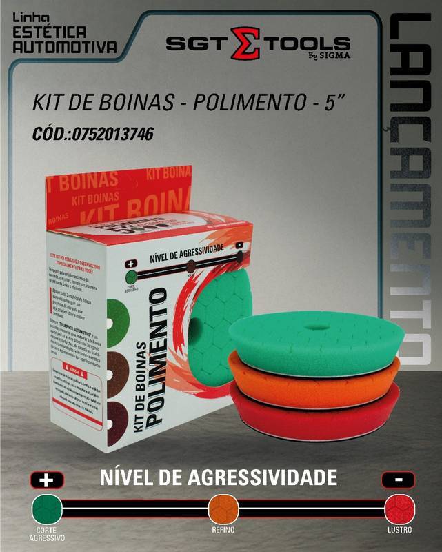 KIT 3 Boinas 5" - Polimento