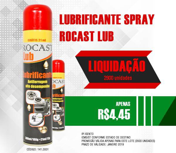 Lubrificante Spray 300 ML Rocast Lub