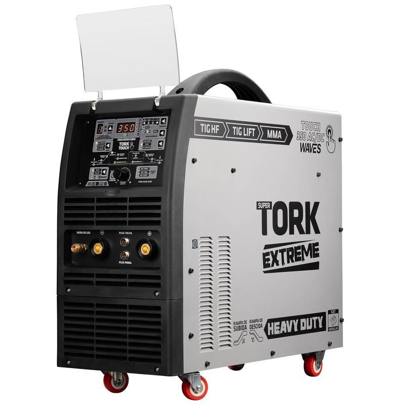 TIG HF + TIG Lift + Mma Vrd - Touch 350 AC/DC Waves - Inversor 350 Amperes - Função Pedal
