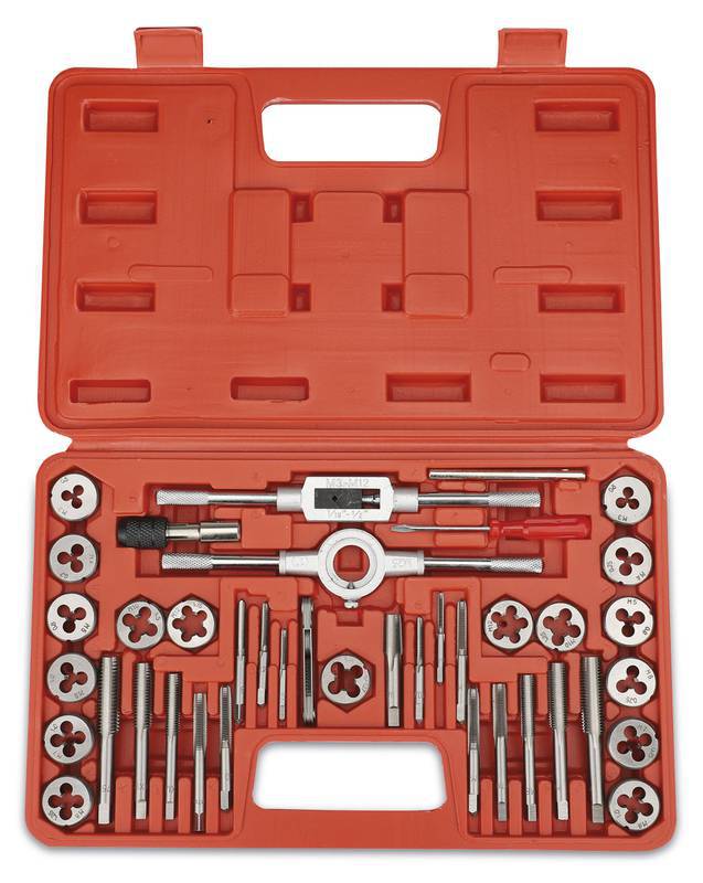 KIT P/Roscar Aço Liga 7/64" a 1/2" Unc/Unf 40 Peça