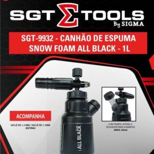 SGT-9932 - Canhão de Espuma Snow Foam All BLACK - 1L