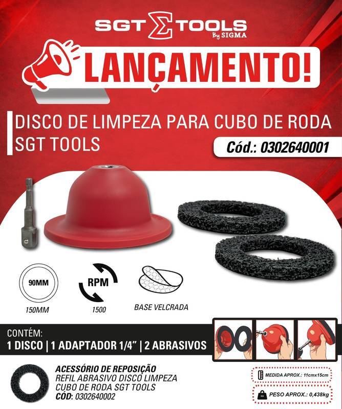 Disco para Limpeza de Cubo de Roda