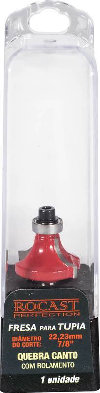 Fresa P/Tupia Quebra Canto 7/8" X 1/4" C/Rolamento