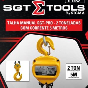 Talha Manual Sgt-Pro - 2 Toneladas com Corrente 5 Metros