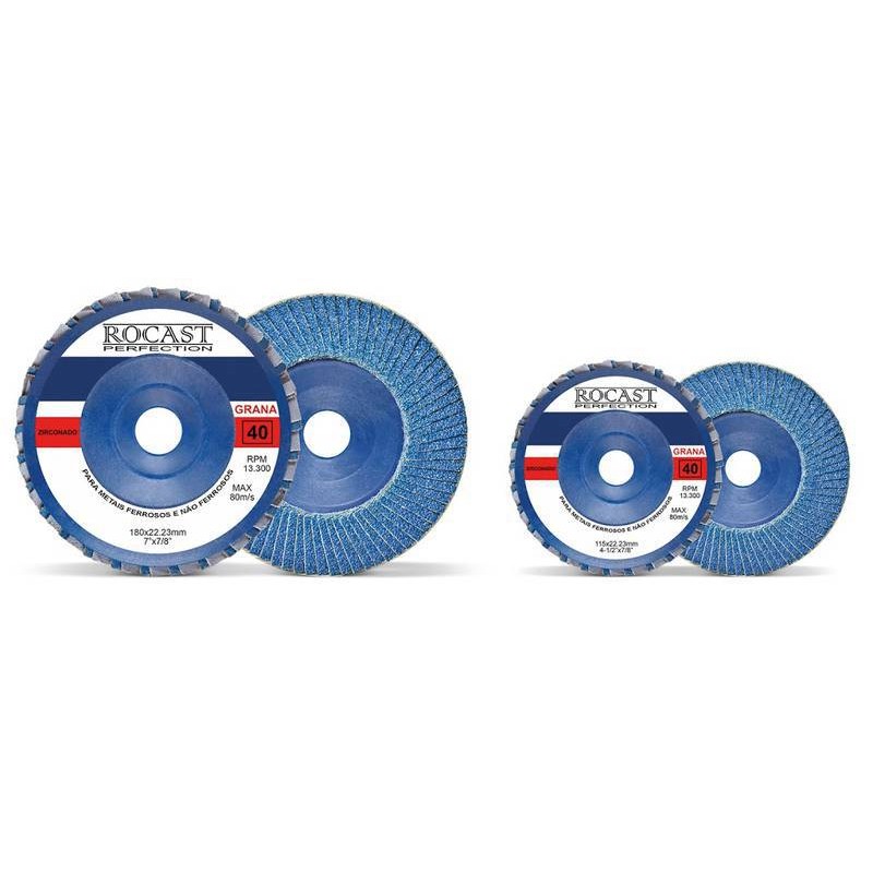 Disco de Lixa Flap Disc Zirconado 115 X 22 MM GR 80