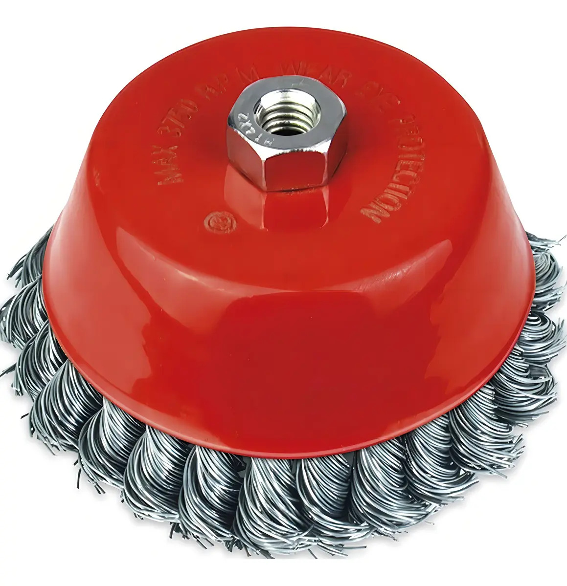 Escova de Aço Trançado Tipo Copo C/Rosca 60 MM Trançado