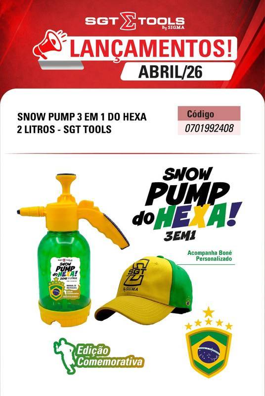 Snow Pump 3 em 1 do Hexa 2 Litros