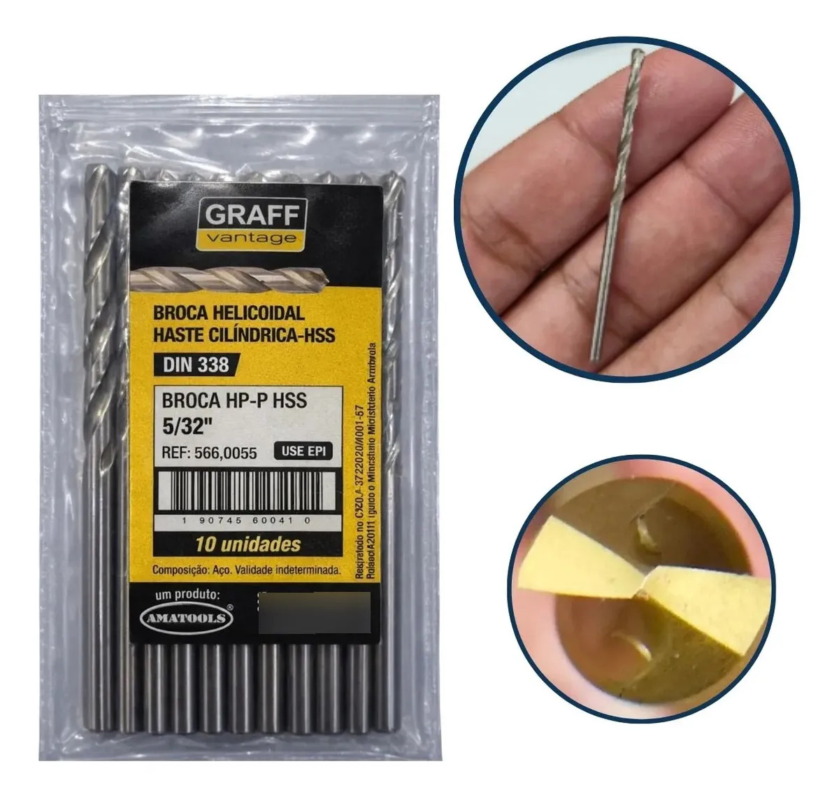 Broca Haste Rebaixada P/ 1/2" Graff Vantage 9/16"