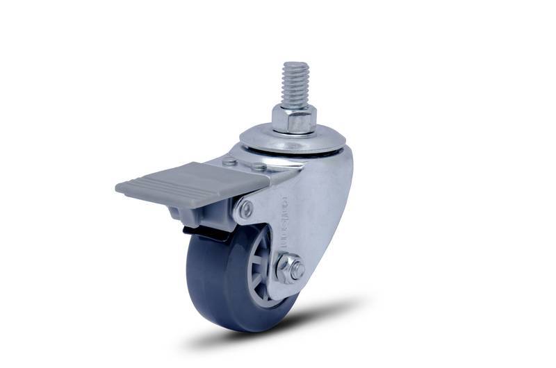 GLEF.210.BP.FP (1494) ROD.GIR.50MM Espiga Freio e Roda em PVC C/PP-FP-CZ (1494)