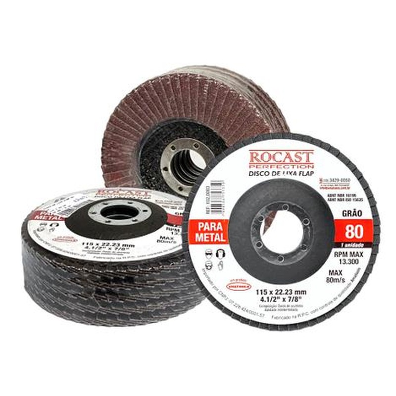 Disco de Lixa Flap Disc 115 X 22 MM GR 80