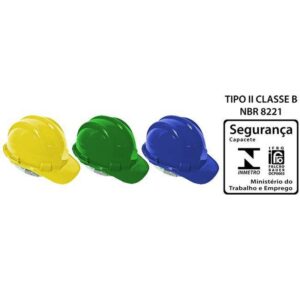 Capacete Plt - Tipo II - Classe B - Aba Frontal Amarelo Ppc 01