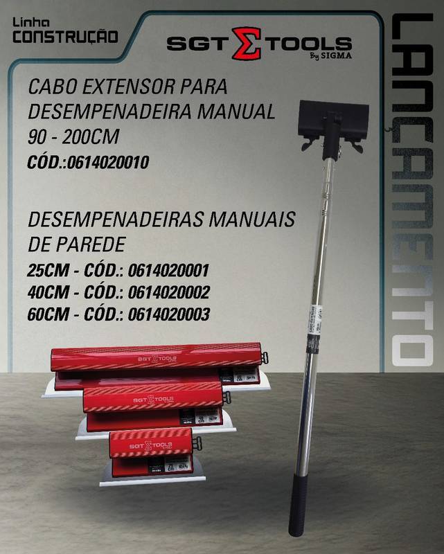Desempenadeira Manual de Parede - 25CM